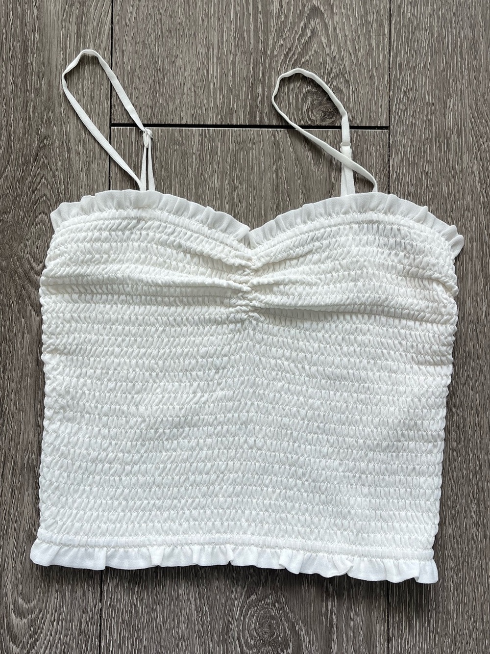 Wilfred White Smocked Ruffle Cami